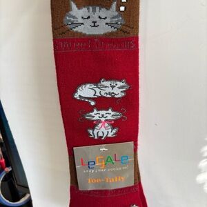 Novelty Cat Toe Socks Legale Toe-Tally  Fits 9-11 One Pair 2004 New Adorable